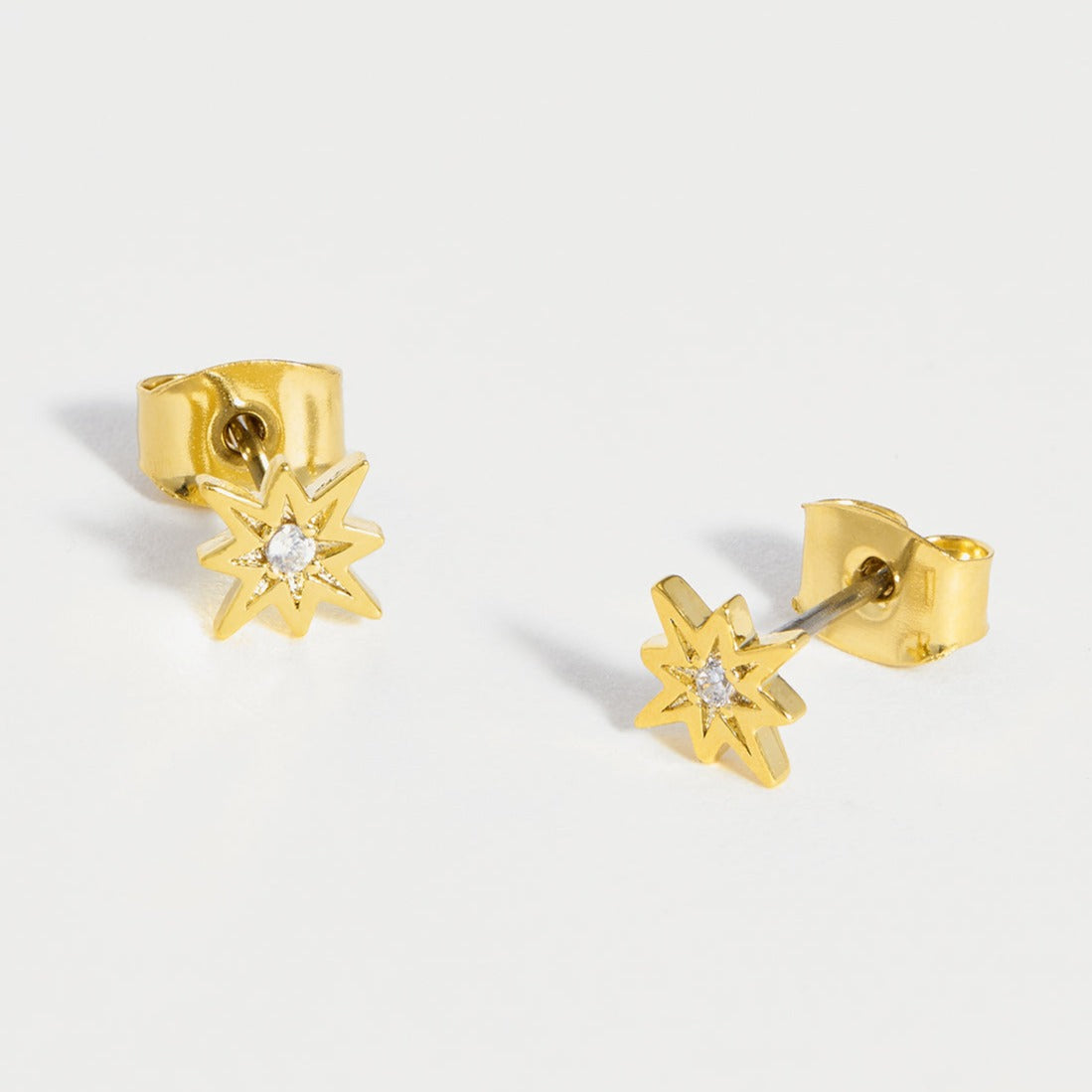 Estella Bartlett - Ear Studs | North Star CZ Stud Earrings | Gold Plated