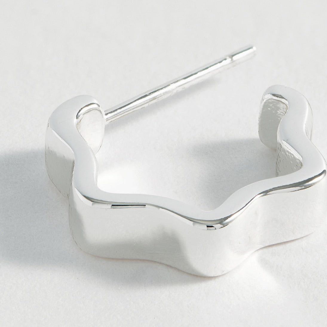 Estella Bartlett - Hoops | Flat Wave Hoops | Silver Plated