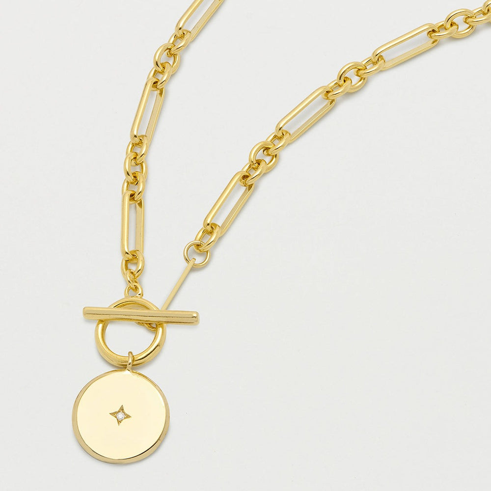 
            
                Load image into Gallery viewer, Estella Bartlett - Chain | Star Coin T-Bar Chain | Gold Plated
            
        