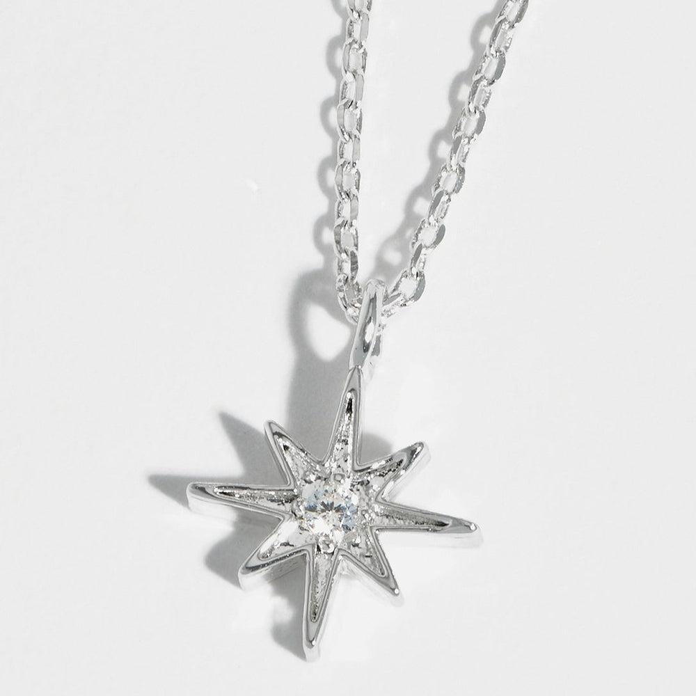 Estella Bartlett - Necklace | North Star CZ Pendant | Silver Plated