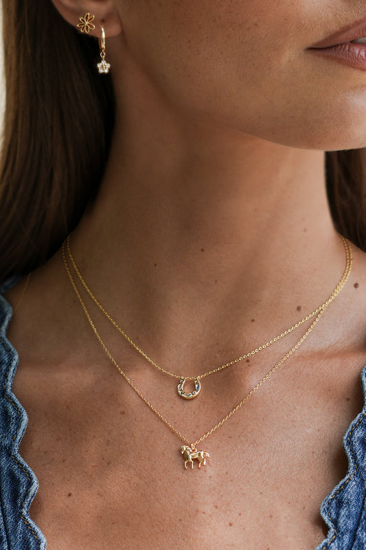Estella Bartlett Gold Plated Horse Necklace - image 2