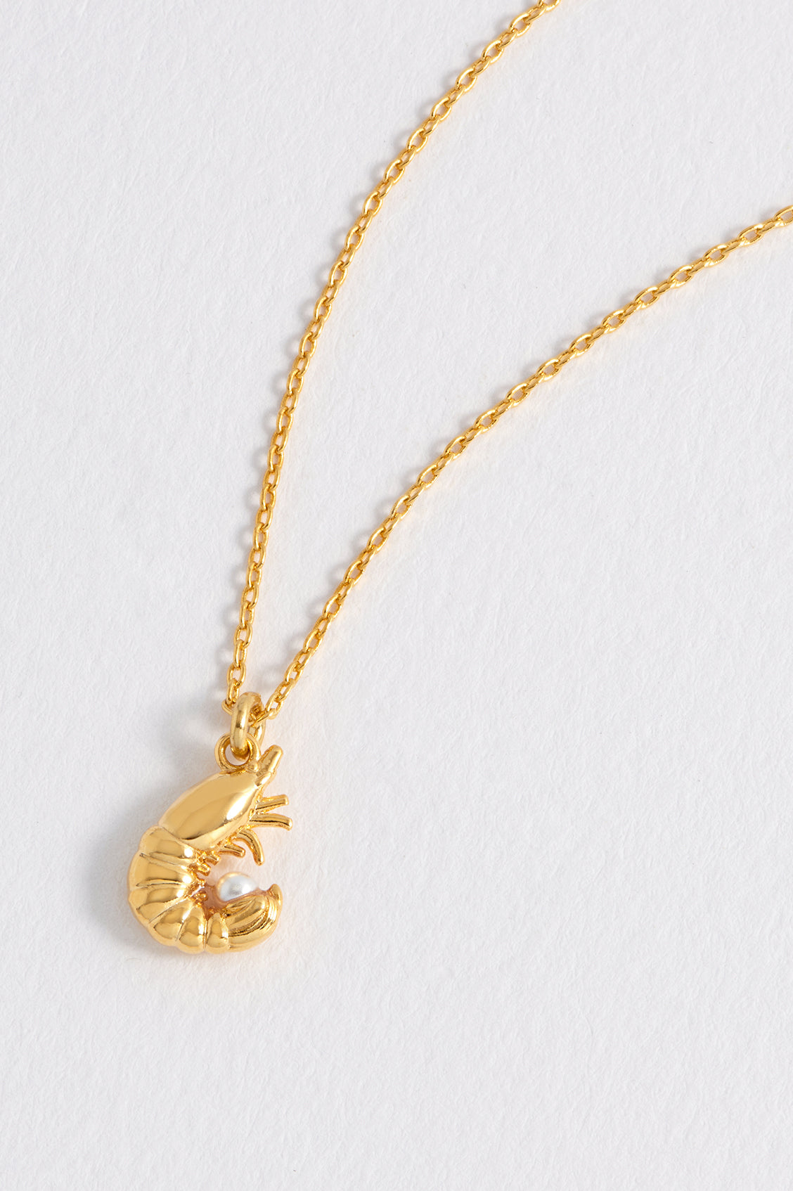 Estella Bartlett Gold Plated Shrimp Necklace with Pearl - image 2