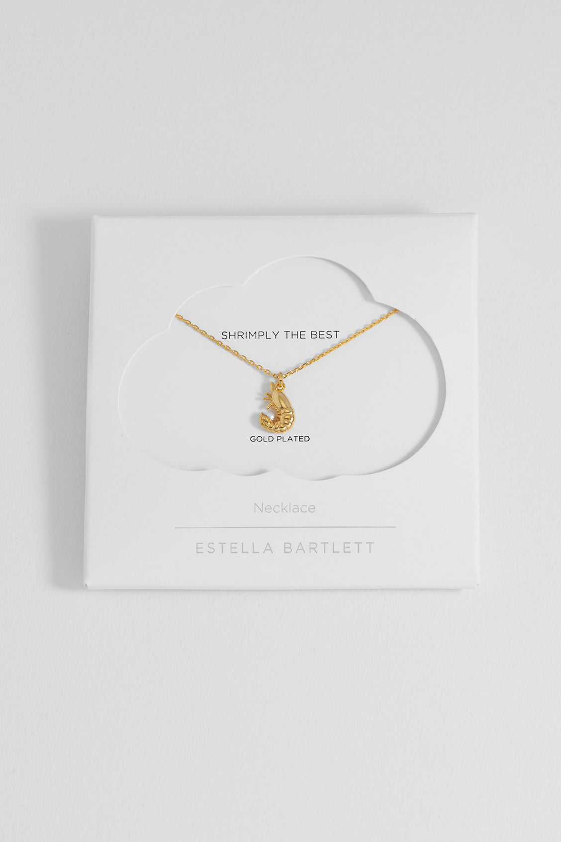 Estella Bartlett Gold Plated Shrimp Necklace with Pearl