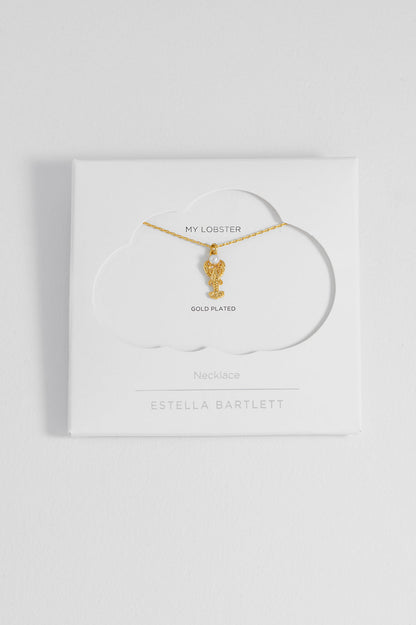 Estella Bartlett Gold Plated Lobster Necklace with Pearl