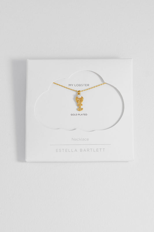 Estella Bartlett Gold Plated Lobster Necklace with Pearl