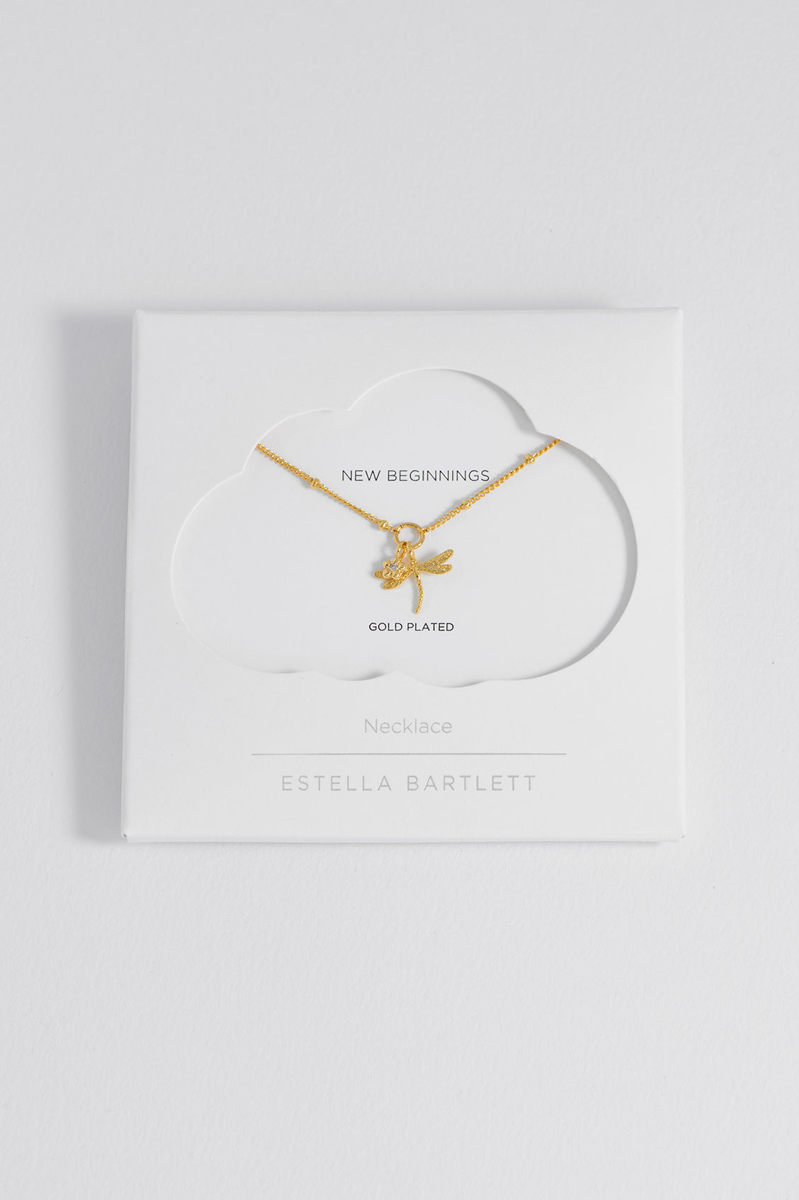 Estella Bartlett Gold Plated Flower and Dragonfly Necklace