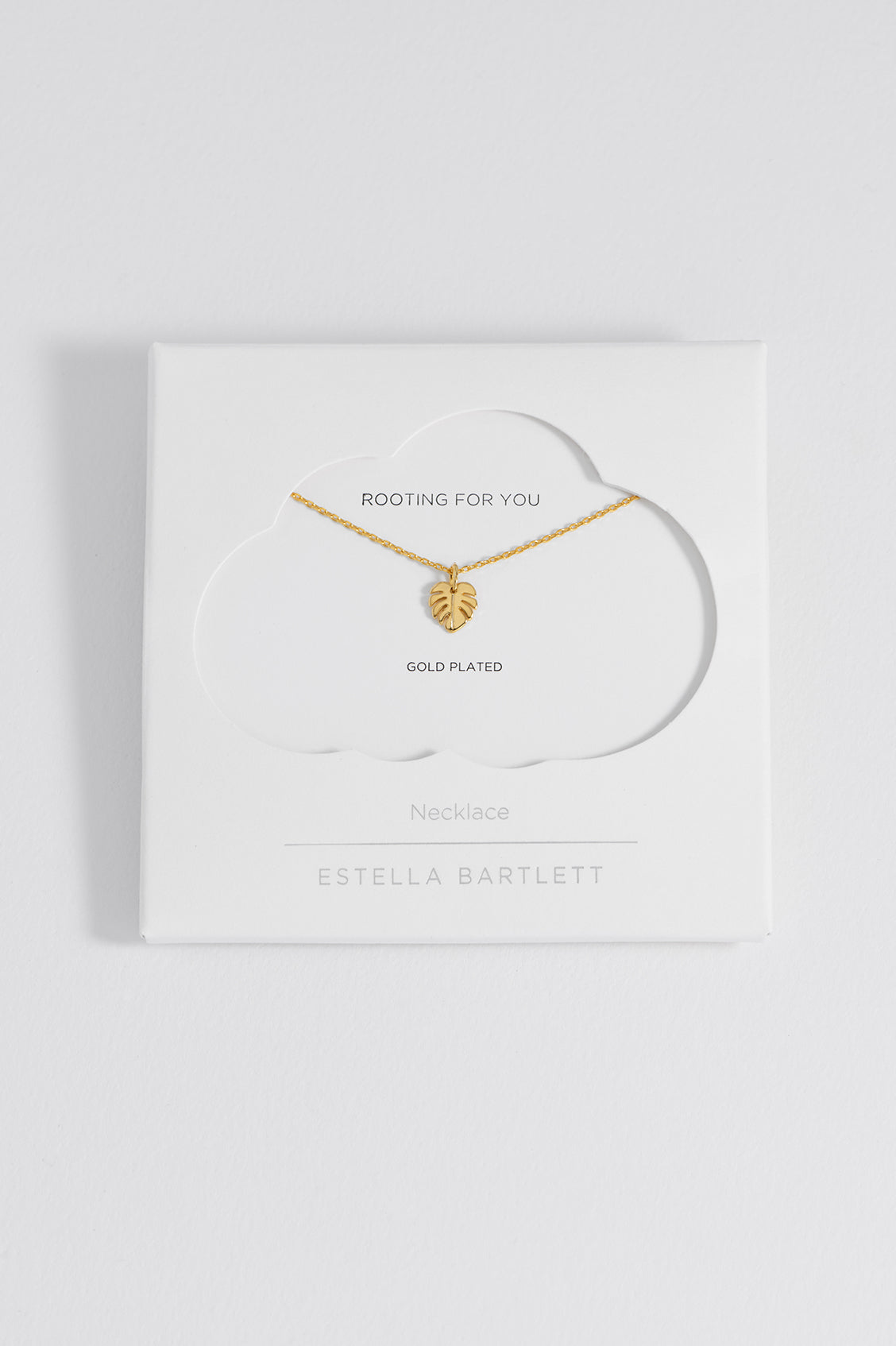 Estella Bartlett Gold Plated Monstera Leaf Necklace
