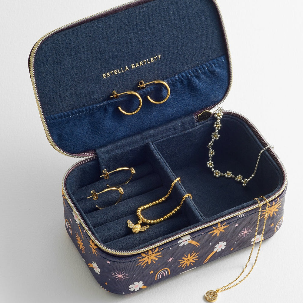 Estella Bartlett - Mini Jewel Box | Mini Jewellery Box | Navy Icons Print