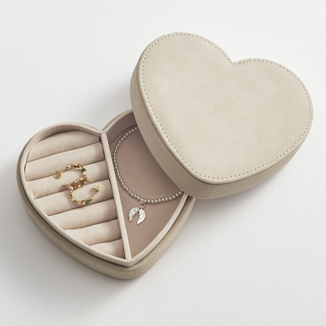 Estella Bartlett - Jewellery Box | Heart Jewellery Box | Cream Velvet