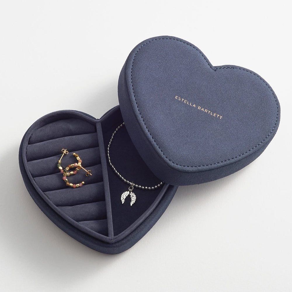 Estella Bartlett - Jewellery Box | Heart Jewellery Box |  Navy Velvet
