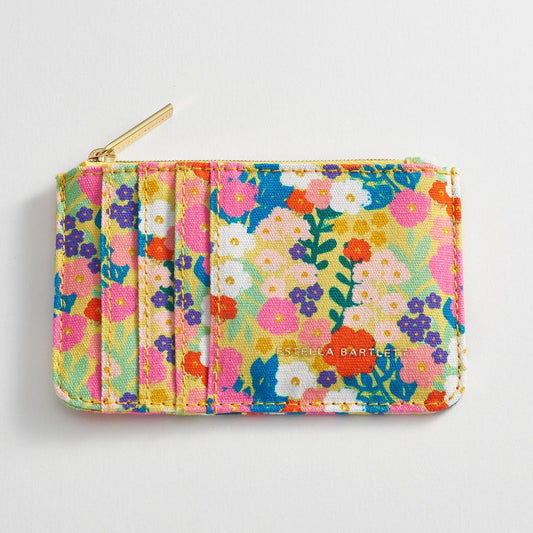 Estella Bartlett - Card Purse | Rectangle Card Purse | Yellow Floral Print