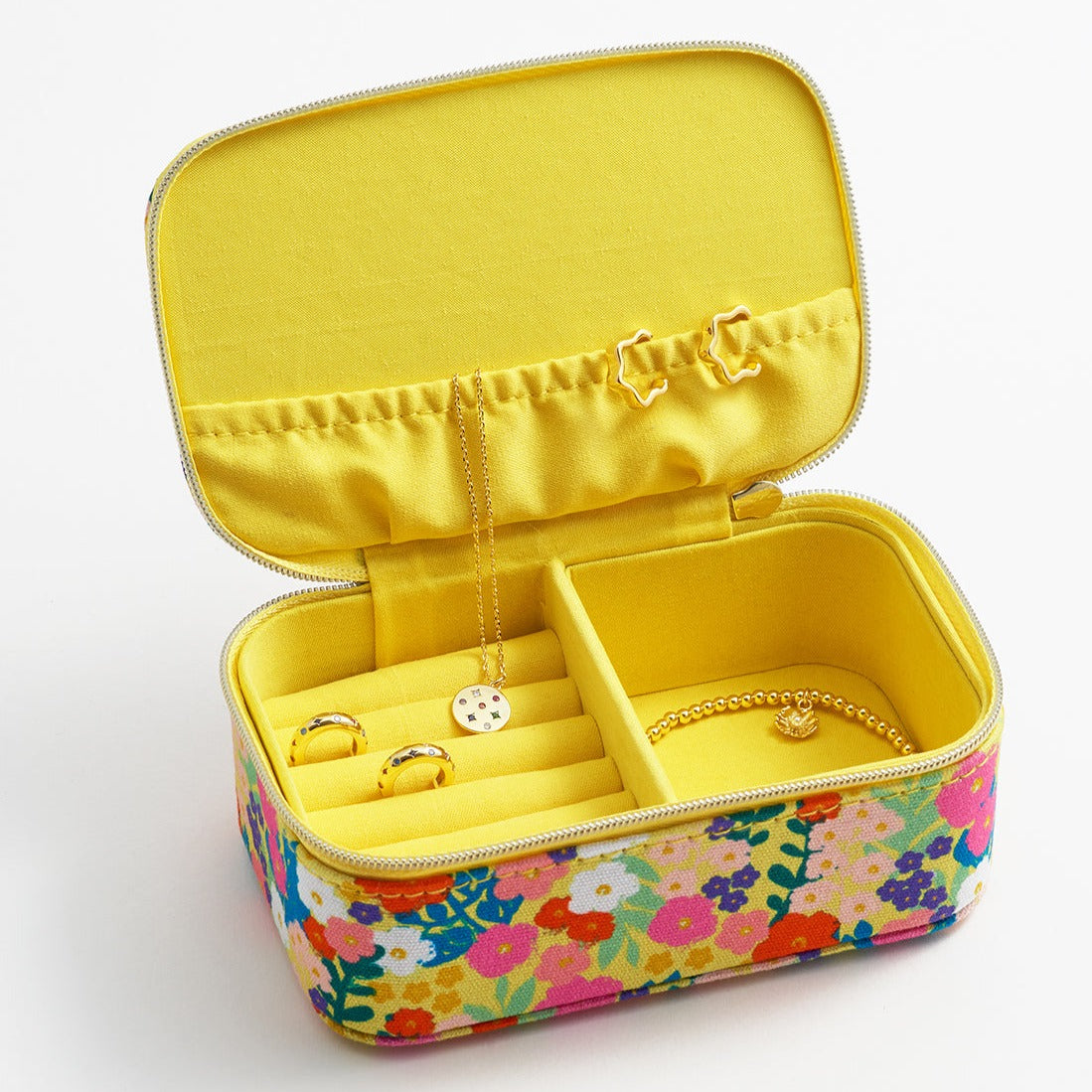Estella Bartlett - Mini Jewel Box | Mini Jewellery Box | Yellow Floral Print