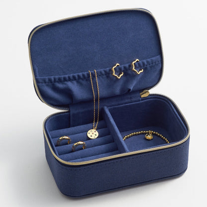 Estella Bartlett - Jewel Box | Mini Jewellery Box | Navy Floral Embroidered