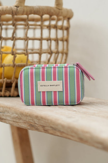 Estella Bartlett Green Stripe Canvas Mini Jewellery Box - image 3