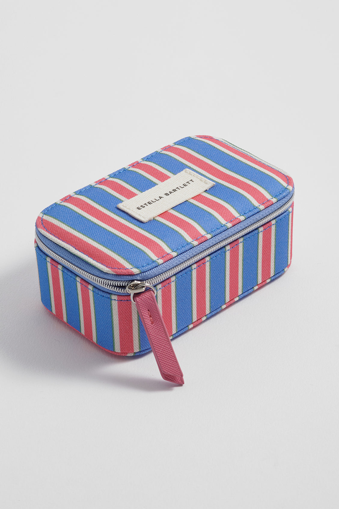 Estella Bartlett Blue Stripe Canvas Mini Jewellery Box