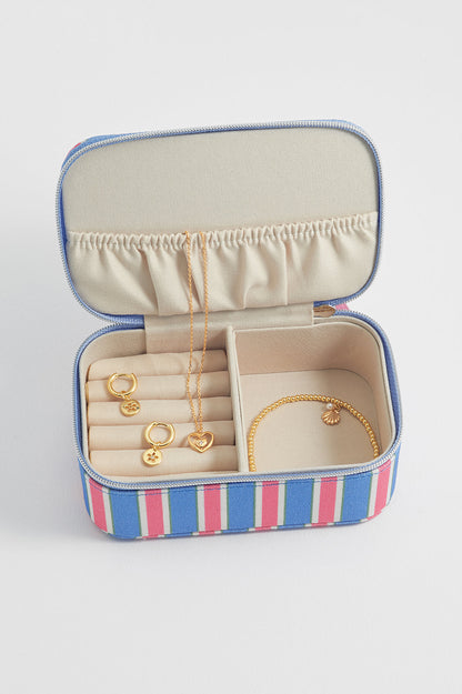 Estella Bartlett Blue Stripe Canvas Mini Jewellery Box - image 2