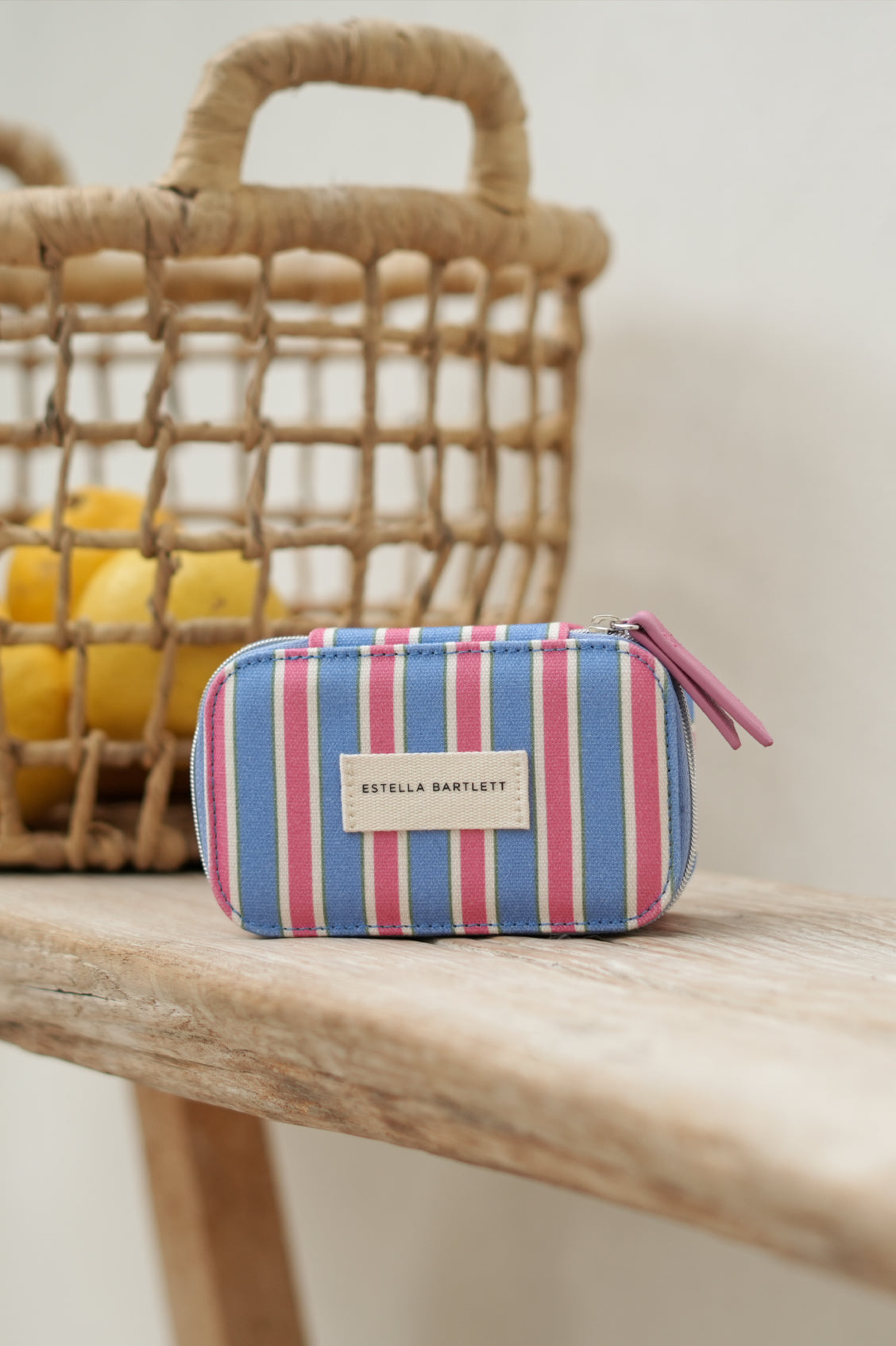 Estella Bartlett Blue Stripe Canvas Mini Jewellery Box - image 3