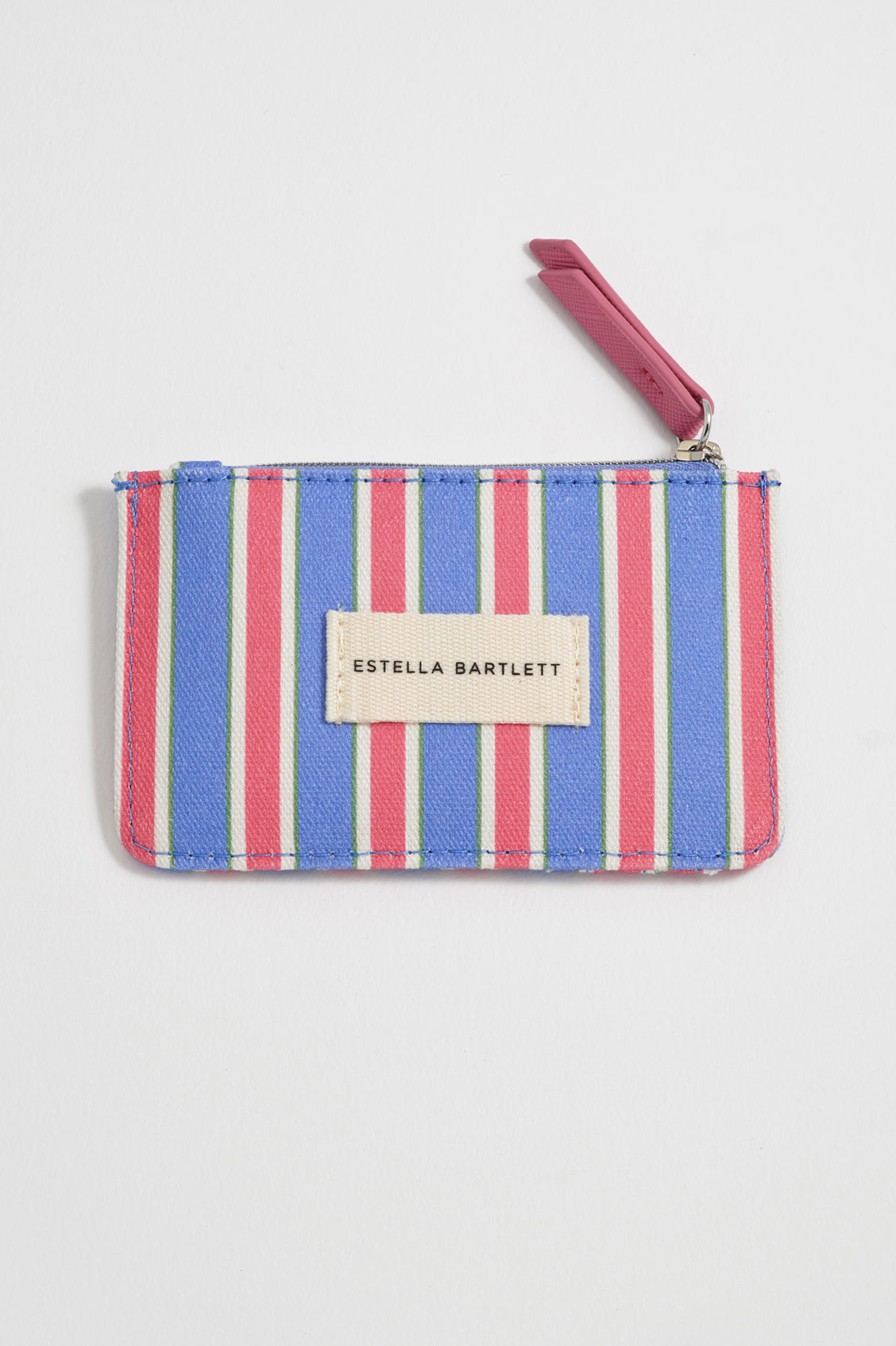 Estella Bartlett Blue Stripe Canvas Card Purse