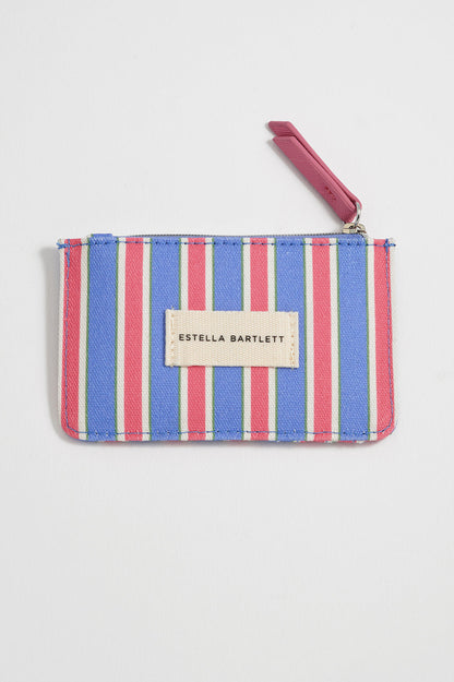 Estella Bartlett Blue Stripe Canvas Card Purse