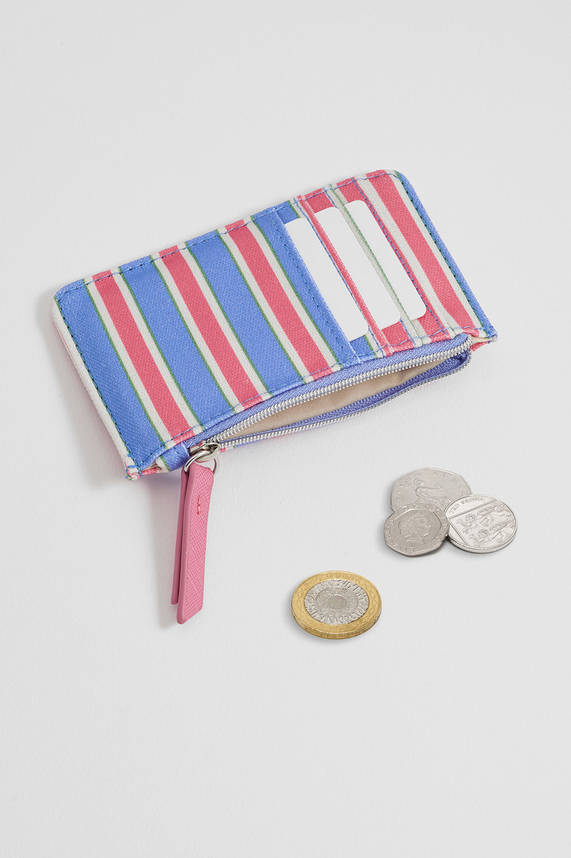 Estella Bartlett Blue Stripe Canvas Card Purse - image 4