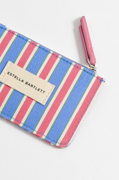 Estella Bartlett Blue Stripe Canvas Card Purse - image 3