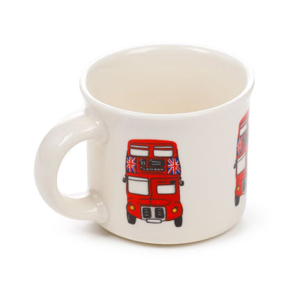 London Souvenir Red Bus Set of 2 Porcelain Espresso Cups - image 3