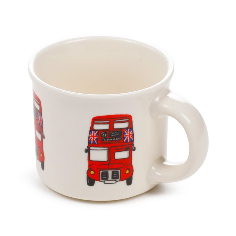 London Souvenir Red Bus Set of 2 Porcelain Espresso Cups - image 4