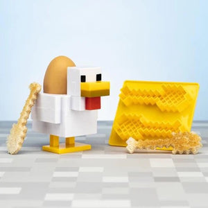 Paladone - Egg Cup | Minecraft Chicken Egg Cup and Toast Cutter - V2