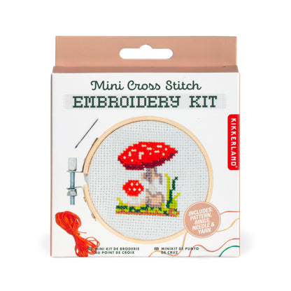 Mushroom Mini Cross Stitch Embroidery Kit - Image 3