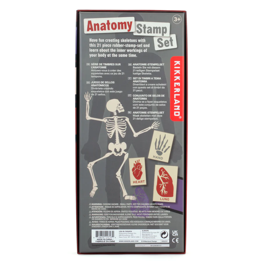 Kikkerland - Stamp Set | DIY Human Body Anatomy Stamp Set