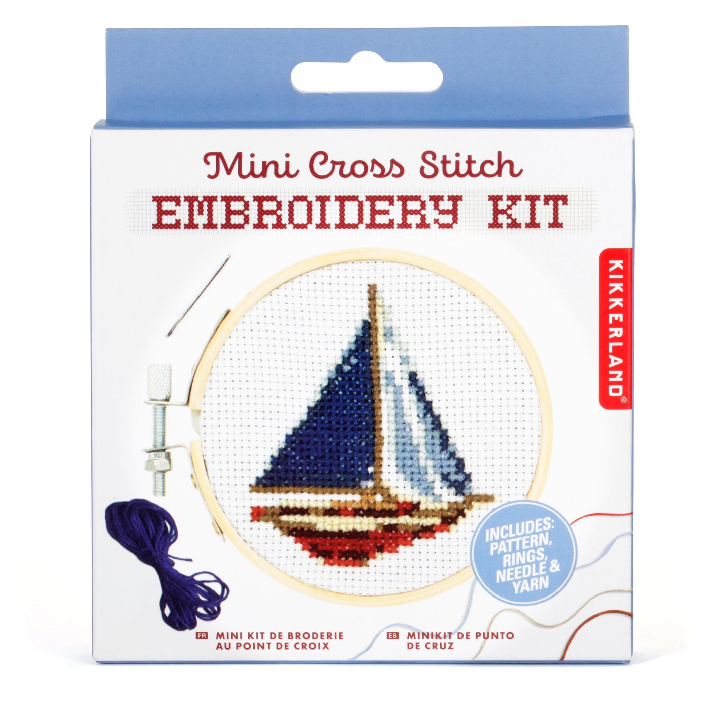 Mini Crosstich Embroidery Kit - Sailboat - Image 2