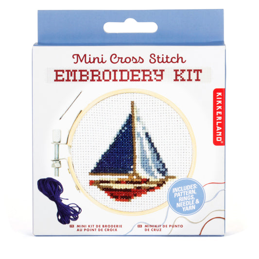 Mini Crosstich Embroidery Kit - Sailboat - Image 2