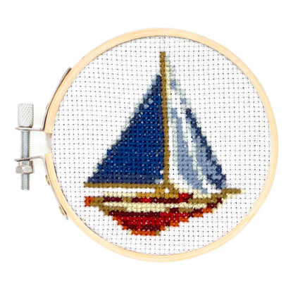 Mini Crosstich Embroidery Kit - Sailboat - Image 1