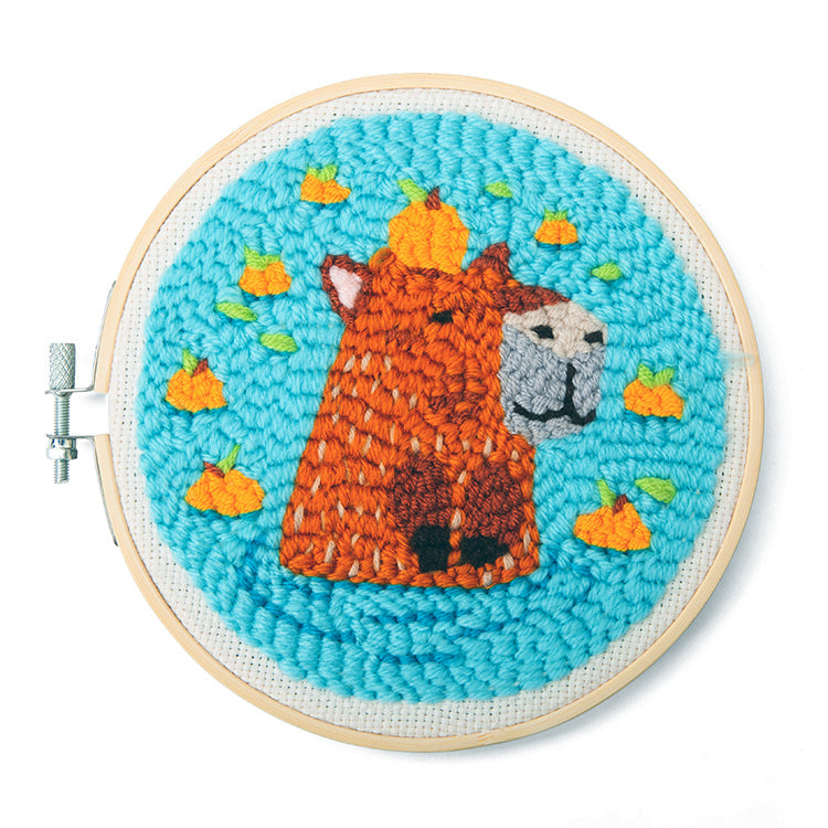 Kikkerland Capybara Punch Needle Craft Kit