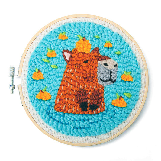 Kikkerland Capybara Punch Needle Craft Kit