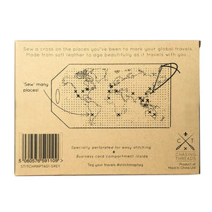 Chasing Threads - Luggage Tag | Stitch Map Luggage Tag | Navy