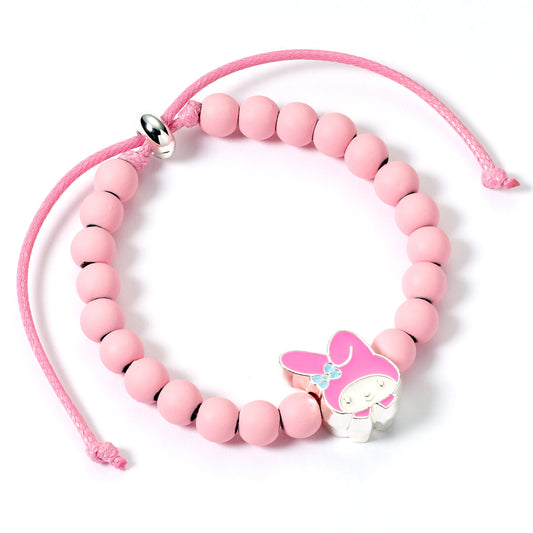 Hello Kitty Pink Beaded Bracelet with My Melody Charm - The Carat Shop