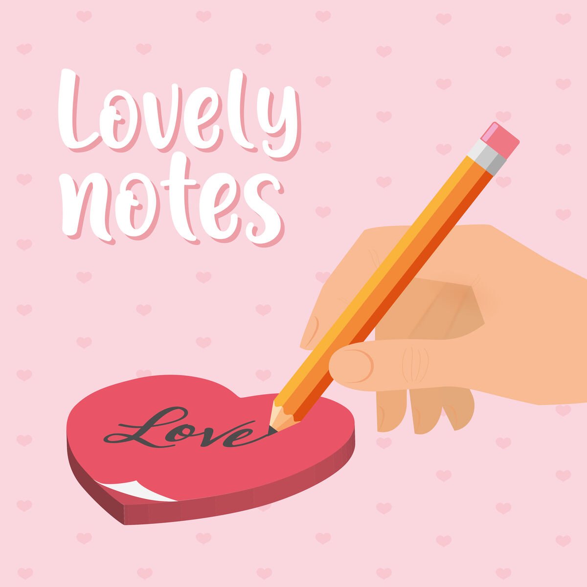 Heart Sticky Note Pad - Lovely Notes - Image 3