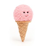 Jellycat Soft Toy | Irresistible Ice Cream | Strawberry