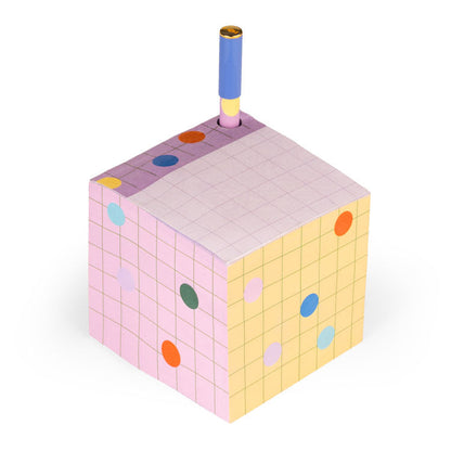 Kikkerland Inkerie Sticky Note Block with Pen Holder