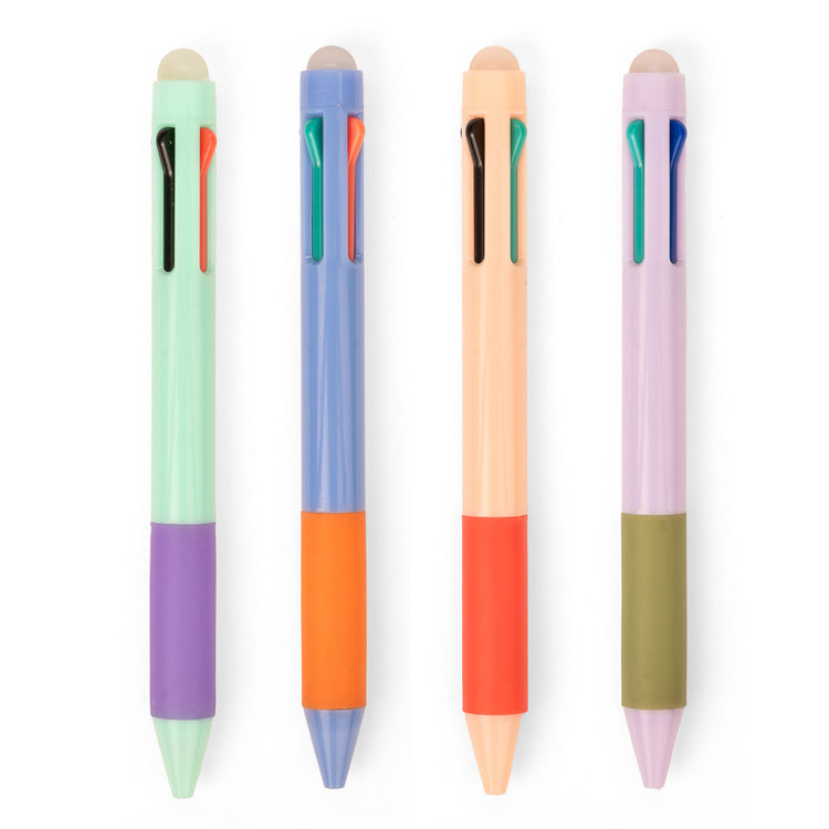Kikkerland Inkerie Multicolour Erasable Pen - 4 in 1