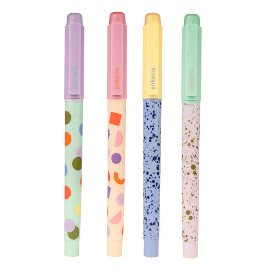 Kikkerland Inkerie Erasable Highlighters - Set of 4