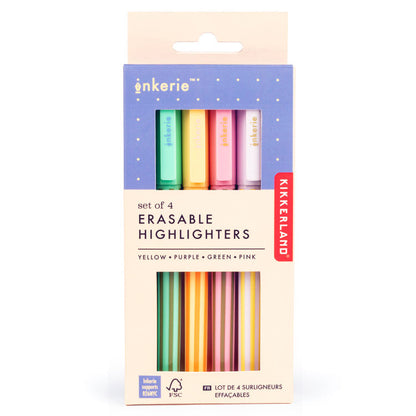 Kikkerland Inkerie Erasable Highlighters - Set of 4 - image 3