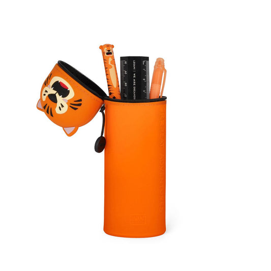 Legami - "Grrreat Adventures" 2-in-1 Silicone Pencil Case - Tiger - Image 2