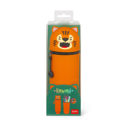 Legami - "Grrreat Adventures" 2-in-1 Silicone Pencil Case - Tiger - Image 4