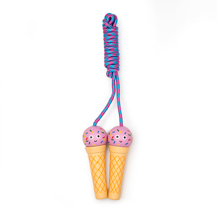 Kikkerland Kidoki Ice Cream Wooden Skipping Rope