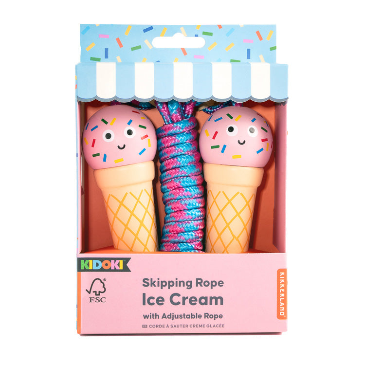 Kikkerland Kidoki Ice Cream Wooden Skipping Rope - image 3