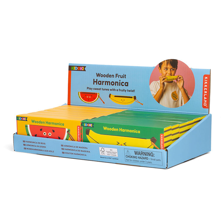 Kikkerland Kidoki Wooden Fruit Harmonica - Assorted - image 3