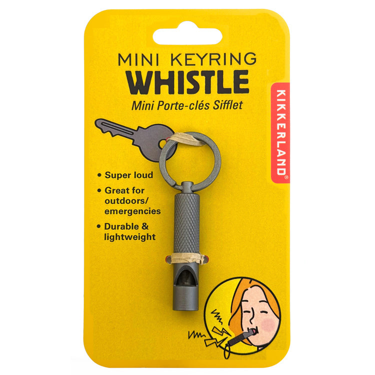 Kikkerland Mini Keyring Whistle - Aluminium - image 3