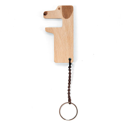 Kikkerland Pup Wooden Keyring Phone Stand